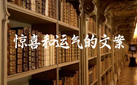 惊喜和运气的文案插图 惊喜和运气的文案插图