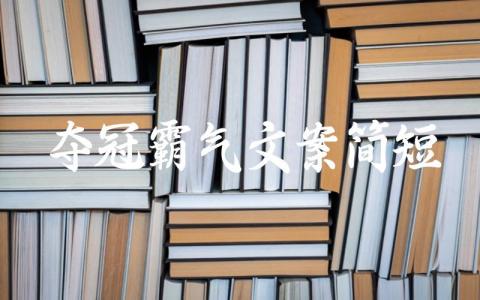 夺冠霸气文案简短插图