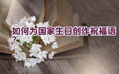 如何为国家生日创作祝福语？插图