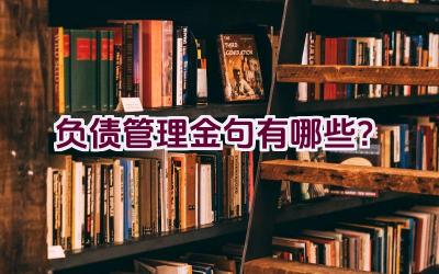 负债管理金句有哪些？插图