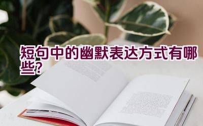 短句中的幽默表达方式有哪些？插图