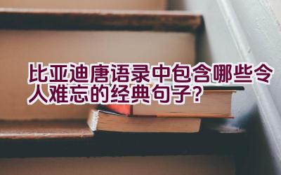 比亚迪唐语录中包含哪些令人难忘的经典句子？插图