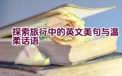 “探索旅行中的英文美句与温柔话语”插图