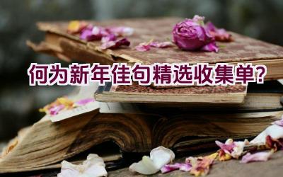 何为新年佳句精选收集单？插图